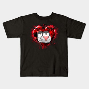 Youre my penguin - Lovebirds in Balloon Kids T-Shirt